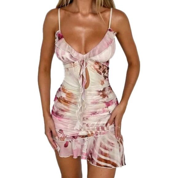 Tiger Mist Dresses & Skirts - 🔥 TIGER MIST CARLY mini Dress SIZE XS Pink and cream